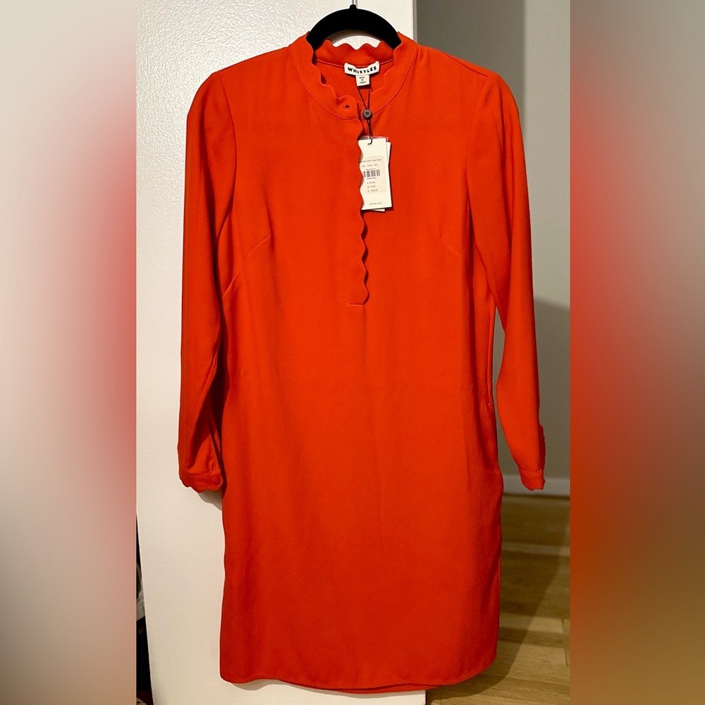 Whistles UK red shift dress- size 2